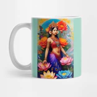 Lakshmi Goddess Lotus Blossom Mug